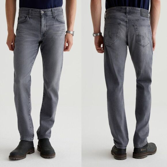 AG Adriano Goldschmied Tellis Men's 32x33 Gray Cotton Modern Slim Jeans - Picture 1 of 8